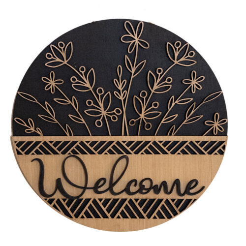 Floral Welcome Sign