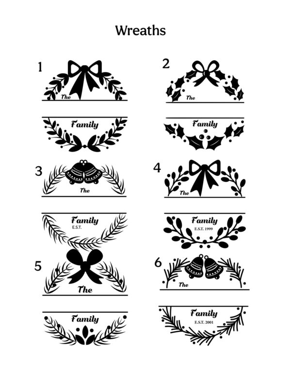 Wreaths Personalized Ornaments