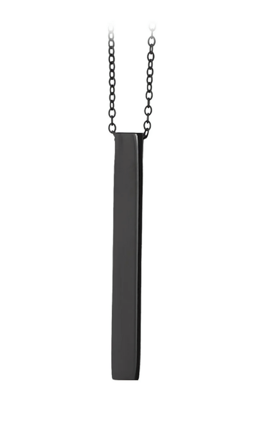stainless steel vertical necklace