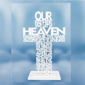 Alternative view of Lord's Prayer Cross